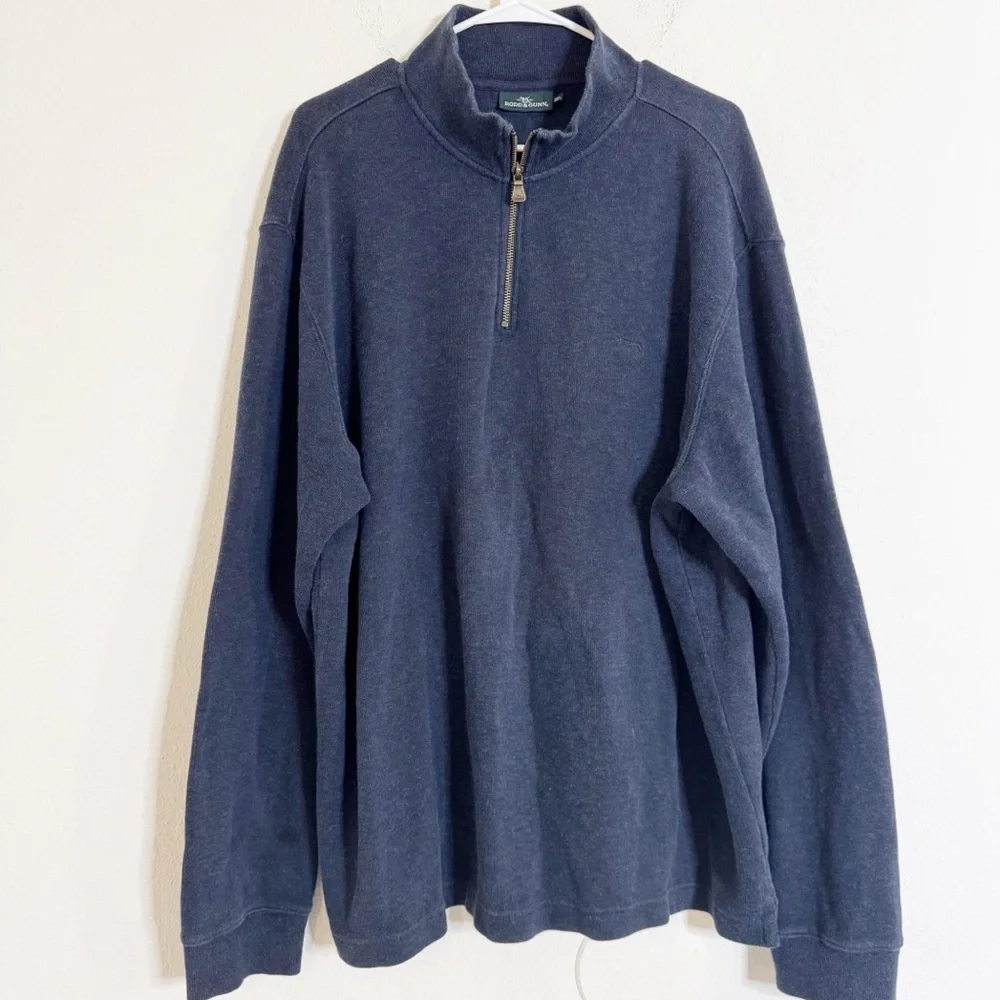 Rodd & Gunn Calderwell wool knit quarter zip sweater